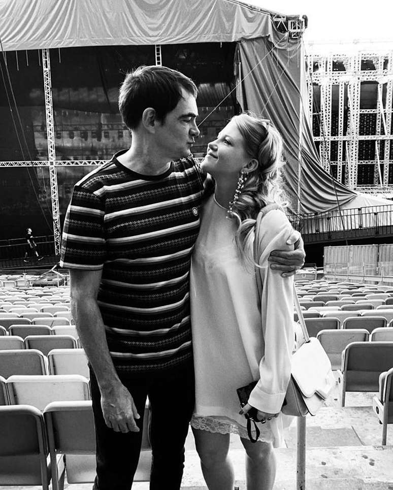 Samuel Rosa with his current wife