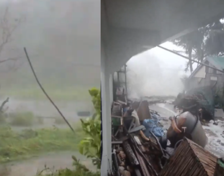 Os ventos fortes provocaram ondas e inundações nas Filipinas