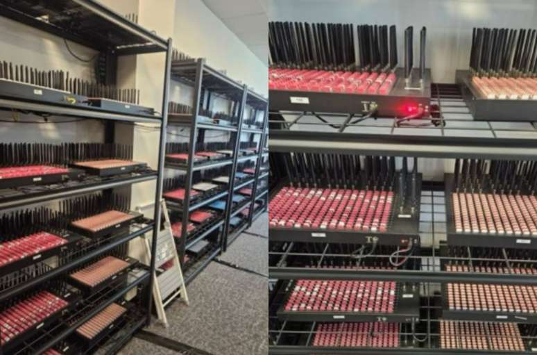 A rede era composta por mais de 300 mil servidores de SIMs de telefonia m&oacute;vel, equipados com mais de 100 mil chips de dispositivos eletr&ocirc;nicos 