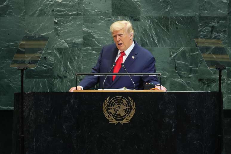 Trump durante discurso na ONU