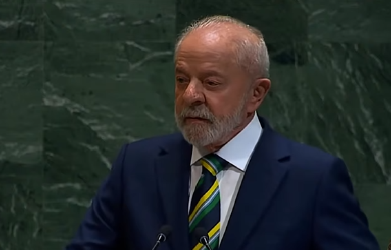 O presidente Lula nesta terça-feira, 23, na abertura da Assembleia Geral da ONU
