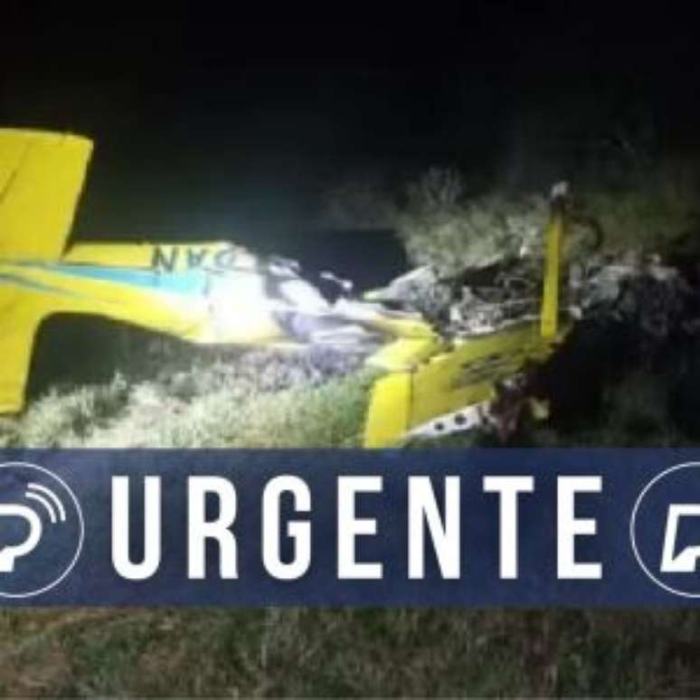 Avião cai no Pantanal.