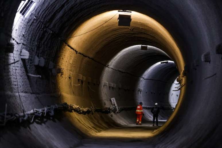 Obra de expansão do metrô em São Paulo