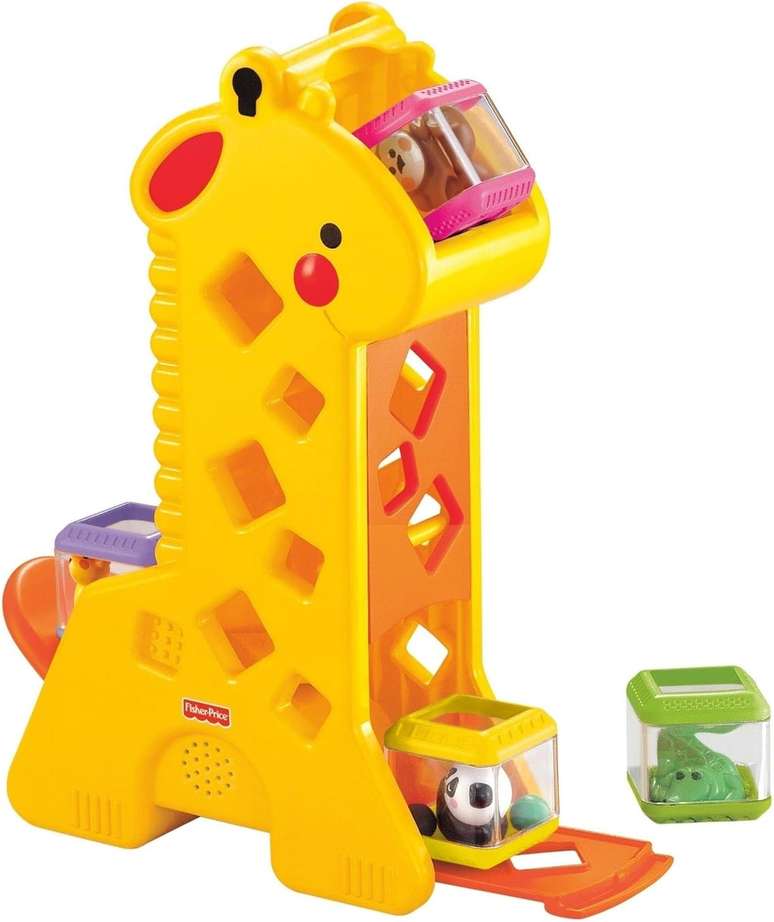 Fisher-Price Brinquedo para Bebês Girafa com Blocos para crianças a partir de 6 meses