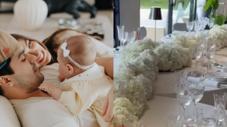 Luan Santana e Jade Magalhães batizam a filha com evento milionário; veja detalhes