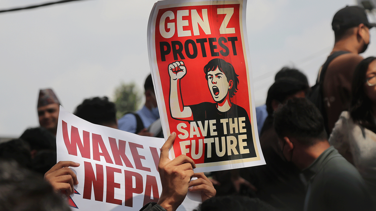 Milhares de jovens se reuniram para protestar contra a corrupção em Katmandu, no Nepal, no início do mês