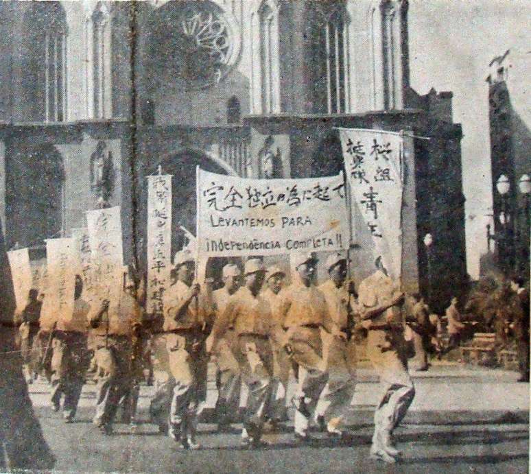 Pelot&atilde;o de Volunt&aacute;rios das Cerejeiras prometia a quem nele ingressasse o retorno imediato ao Jap&atilde;o em troca de dinheiro e bens