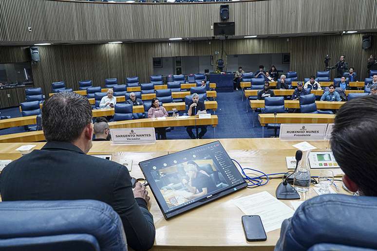 Depoimento de Mário Roberto Fortunato na CPI dos Pancadões, em agosto. Ele falou de ações de vistoria e perturbação do sossego.