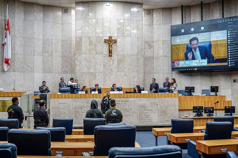 Instalação da primeira Comissão Parlamentar de Inquérito (CPI) do ano na Câmara Municipal de São Paulo, a CPI dos Pancadões, em 13 de maio de 2025.