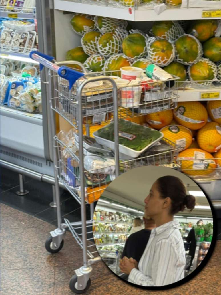 The purchases of Camila Pitanega reveal that a healthy diet follows