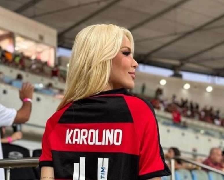 Karoline no Maracan&atilde; para acompanhar o Flamengo &ndash;