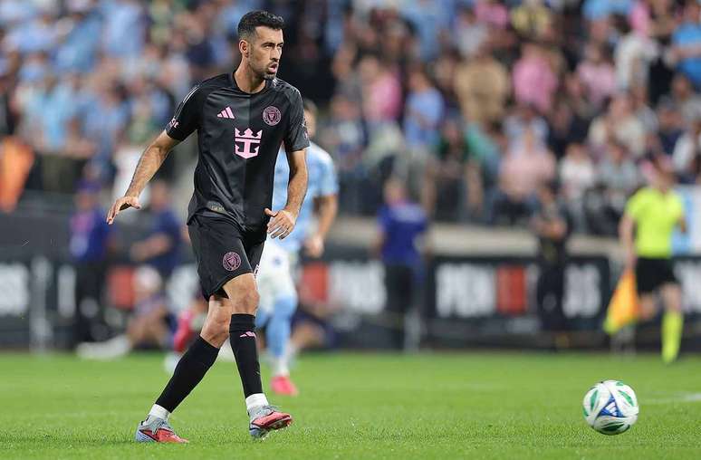 Busquets &eacute; companheiro de Messi, Su&aacute;rez e Alba no Inter Miami &ndash; Dustin Satloff/Getty Images