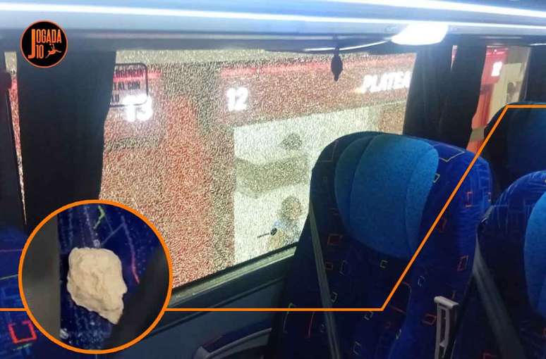 Pedras quebraram os v&iacute;dros do ve&iacute;culo &ndash;