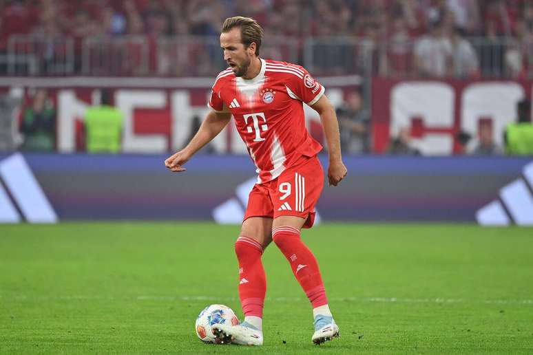Harry Kane (Bayern de Munique) durante jogo contra o Hamburgo, no dia 13.09.2025 