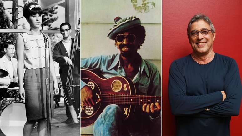 Astrud Gilberto, Cassiano na capa de 'Apresentamos Nosso Cassiano' e Ivan Lins (Fotos: Michael Ochs Archives/Getty Images, Divulgação e Jun Sato/WireImage)