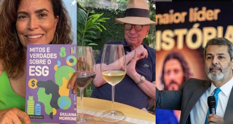 Giuliana Morrone with her book appointed for the prize; Renato Machado in the registration of wines; and Fábio William in a lesson lesson