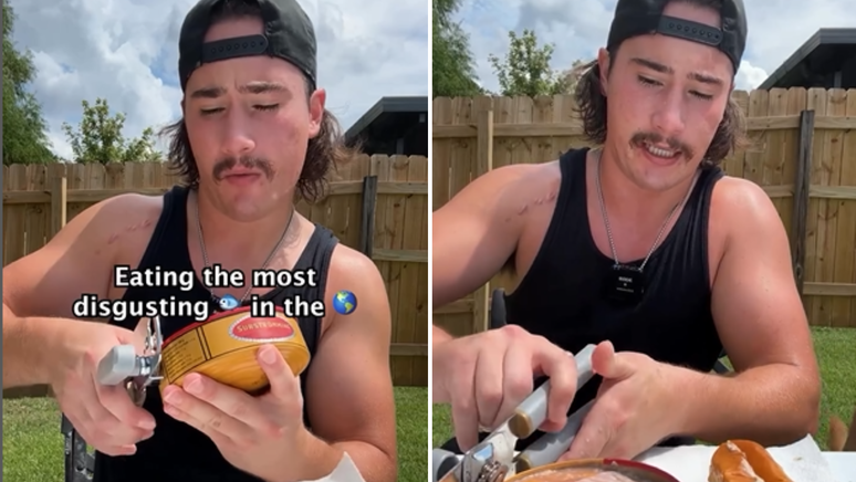 James tem 59,6 mil seguidores no Instagram e vídeo provando o Surströmming repercutiu