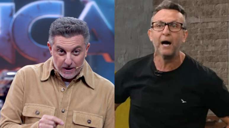 Luciano Huck no Domingão e Neto (Reprodução/TV Globo) Luciano Huck no Domingão e Neto (Reprodução/TV Globo)