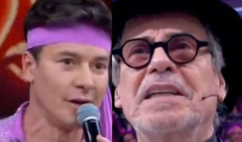 Rodrigo Faro ficou visivelmente desconfortável ao receber uma crítica de Carlinhos de Jesus no 'Dança dos Famosos'. Rodrigo Faro ficou visivelmente desconfortável ao receber uma crítica de Carlinhos de Jesus no 'Dança dos Famosos'.