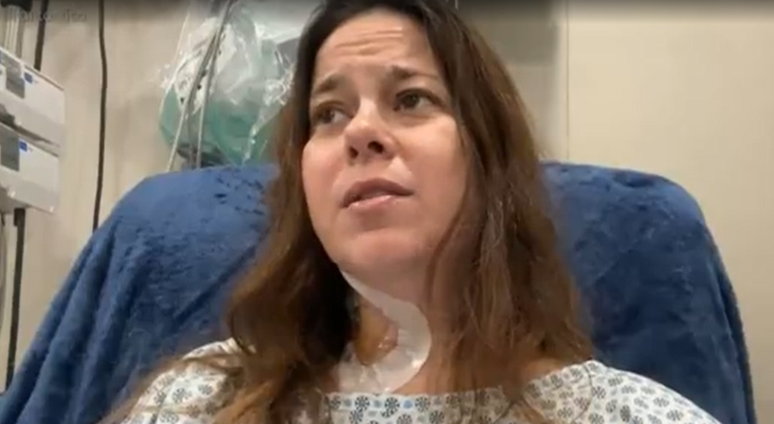 A designer de interiores Rhadarani Domingos está sem enxergar por causa da intoxicação