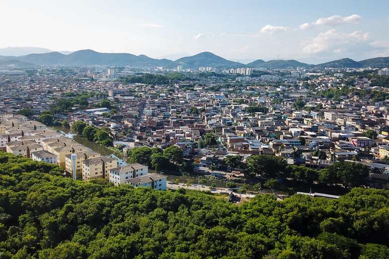 Imagem aérea da Cidade de Deus, no Rio de Janeiro