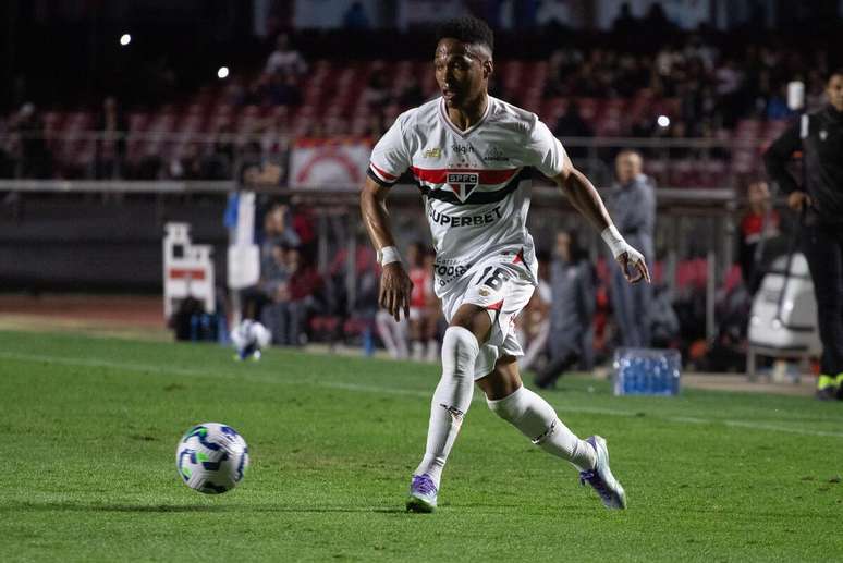 Wendell (São Paulo) durante jogo contra o Botafogo, no dia 14.09.2025