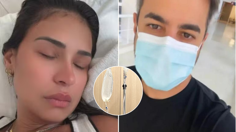 Após Simone Mendes ser internada com vírus, marido Kaká Diniz também é hospitalizado