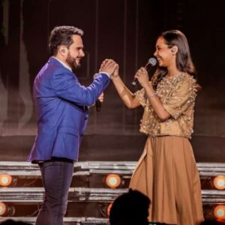 Luciano Camargo com Maria Marçal