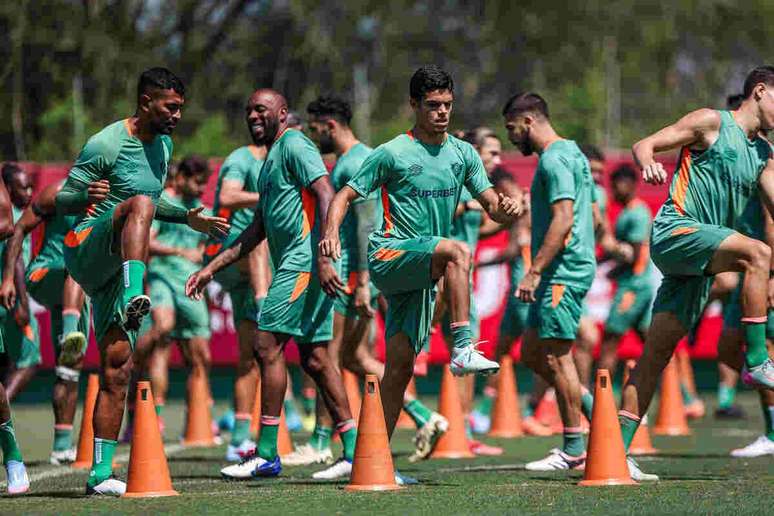 Treino do Fluminense nesta terça-feira, no CT Carlos Castilho –