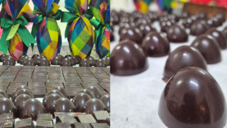 Chocolates produzidos pela fábrica de Dona Nena