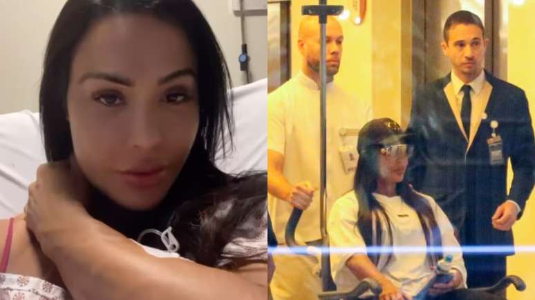 Grayanne Barbosa leaves a hospital for wheelchairs after an accident; Look at the photos