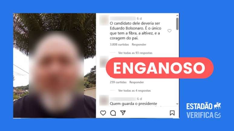 Arte sobre captura de tela da postagem da postagem verificada