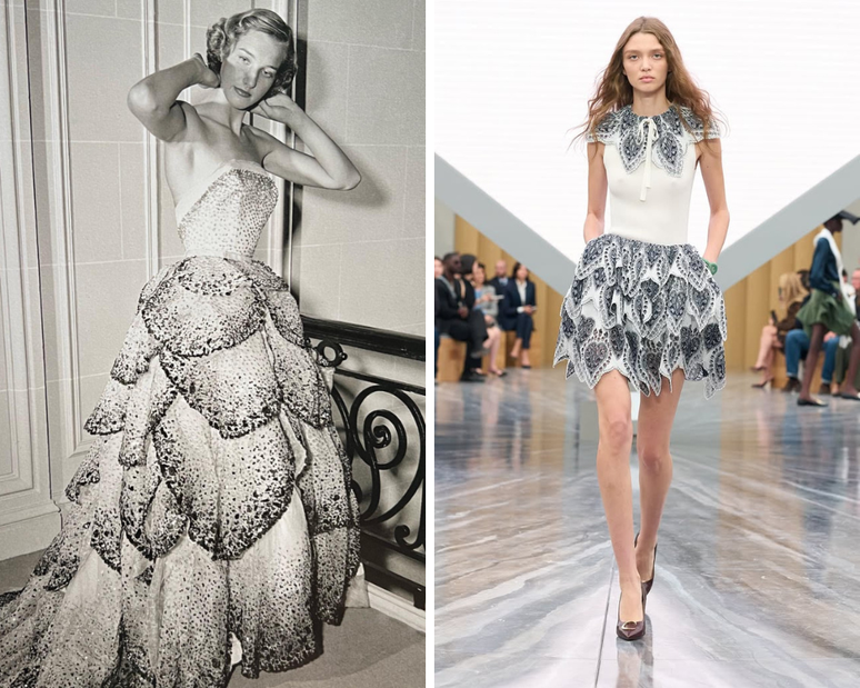Vestido Junon e a pe&ccedil;a revisitada por Jonathan Anderson (Fotos: Reprodu&ccedil;&atilde;o/Instagram/@dior)