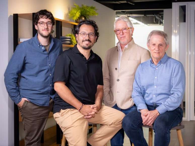 Da esquerda para a direita: Lucas Giannini, CEO da Behring Foundation, Cristiano Franco, Marcelo Lacerda e Sérgio Pretto.