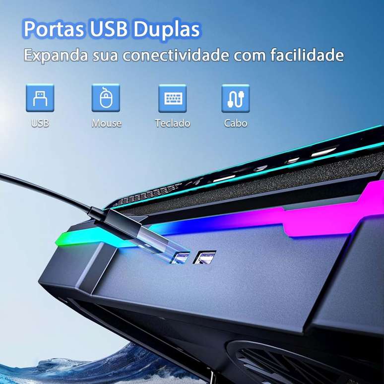 Cooler Notebook – Suporte para Notebook Turbo 2200RPM