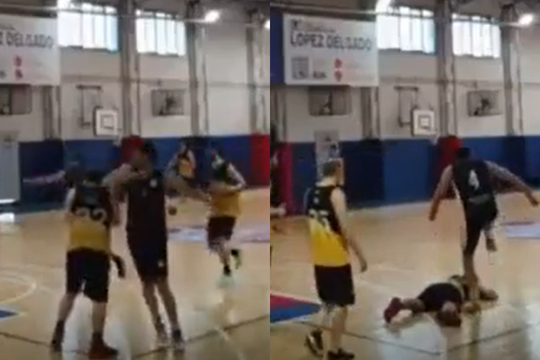 Atleta agride rival com cotovelada e pisão na cabeça em partida de basquete amador na Argentina