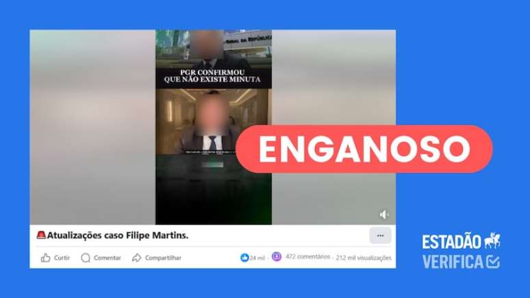 Ao contrário do que afirma vídeo viral, Procuradoria-Geral da Repúbilca (PGR) confirmou a existência de minuta de golpe