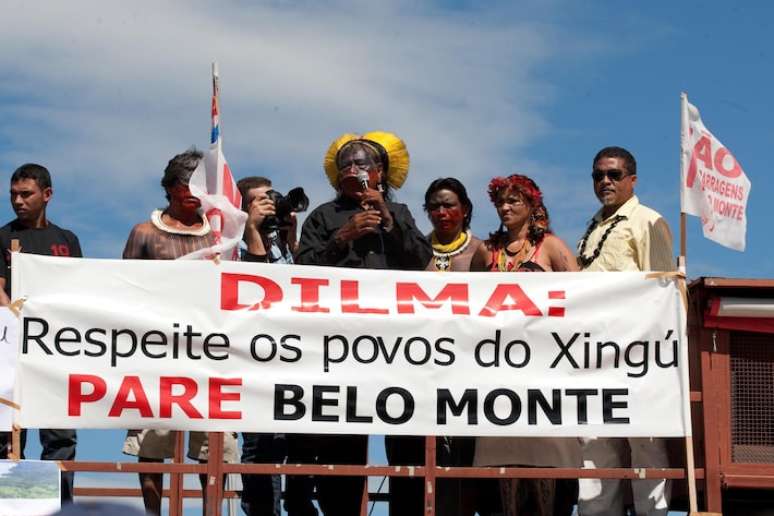 Povos indígenas da região do Rio Xingu foram contra a construção da Usina Hidrelétrica Belo Monte