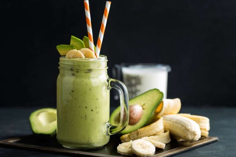 Vitamin of avocado with banana 