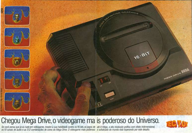 Anúncio oficial da Tectoy sobre o lançamento do Mega Drive no Brasil em 1990