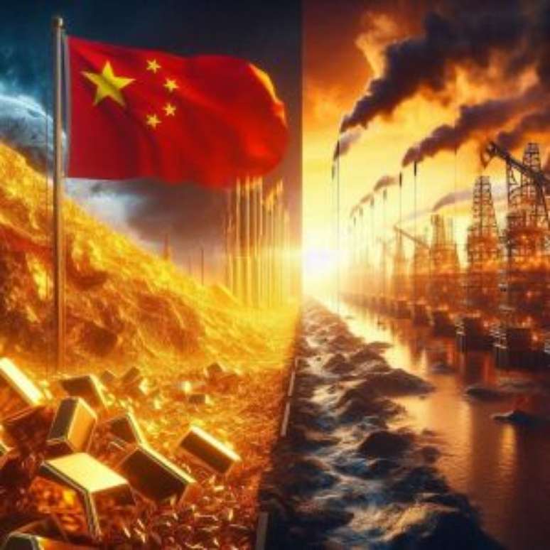 China descobre mina de ouro recorde e gigantesca reserva de petróleo.