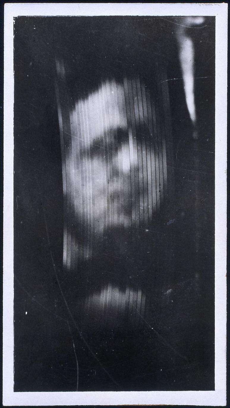 The first images of human faces broadcast on television were 