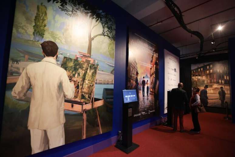 Entrada da exposi&ccedil;&atilde;o 'Uma Noite com os Impressionistas, Paris 1874, no Shopping Cidade S&atilde;o Paulo - Espa&ccedil;o Cultural CNP de Realidade Virtual.