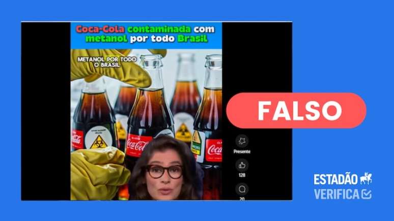 Não há registros de contaminação de refrigerantes da Coca-Cola por metanol