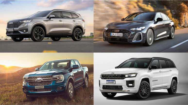 Haval H6, Audi A5, Ford Ranger e Jeep Commander
