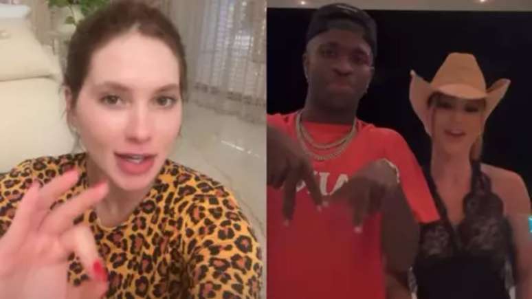 Check out Virginia’s reaction when she saw Vini Jr.’s prints with a model
