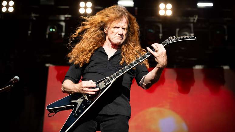 Dave Mustaine, líder do Megadeth, em 2023