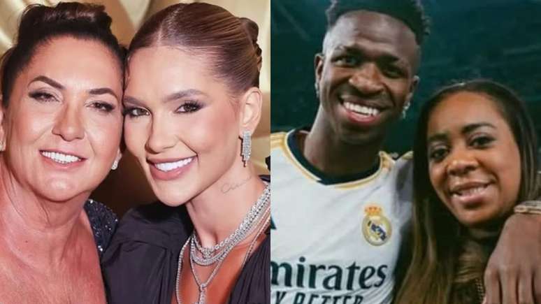 Virginia e Vini Jr. com as mães