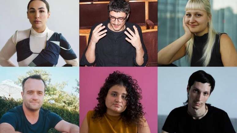 Os seis cineastas selecionados para a 50ª Residência do Festivval de Cannes, entre eles a brasileira Laís Santos Araújo (a segunda da segunda fila).