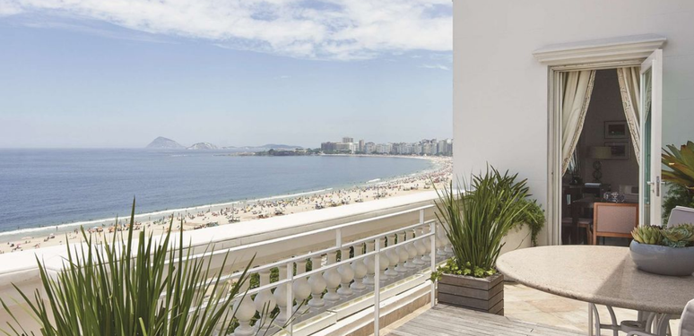 Detalhe da vista da suíte Copacabana